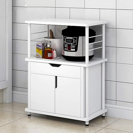 Yikuo Estante De Cocina, Dos Cajones Blancos, Marco Blanco ...