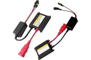 ZBGUN 2 PCS Automotive Ultra-Thin DC Die-cast Ballast, 12V 35W Splash-Proof Sealed HID Ballast, Meets S95/54/EC/ISO9001 Standard Automotive Spotlight Accessories, Suitable for Most Models (Black)
