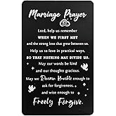 DGXMD Engraved Marriage Prayer Metal Wallet Card – Christian Inspirational Gift for Couples, Wedding, Anniversary, or Husband & Wife Keepsake