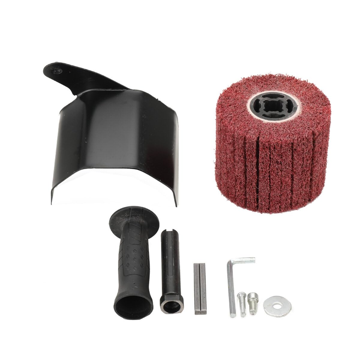 TABODD Polishing Wheel Drawing Machine, M14 Burnishing Polishing Machine Electric Drum Sander Burnishing Polishing Machine Angle Grinder Attachment for Wood Metal Stainless Steel Polishing