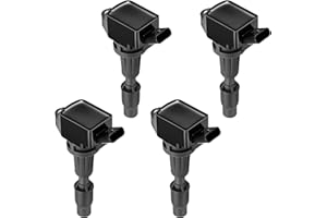 BDFHYK Ignition Coil Pack UF764 Set of 4 Compatible with Genesis G70 G80 G90 Santa Fe Sonata Tucson Veloster N Kia Optima Sorento Sportage Stinger 2.0L 2.4L 3.3L 5.0L L4 V6 V8 Replacement for GN10730