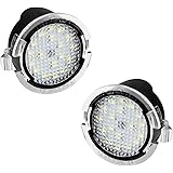 RUXIFEY Side Mirror Puddle Light LED Lamp Compatible with Ford F150 Explorer Edge Expedition Flex Fusion Taurus X, 6000K Whit