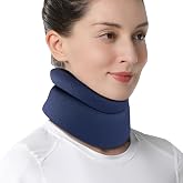 Velpeau Soft Neck Brace for Neck Pain and Support, Sleep Apnea, Blue M | Cervical Collar for Sleeping in Bed, Snoozing, Sleeping Upright, Anti-Snoring for Women &amp; Men, Comfort Version