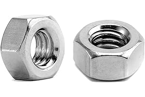 5/16-18 Hex Nuts 100Pcs 304 Stainless Steel 18-8, Full Thread, Hex Drive, Bright Finish by SG TZH