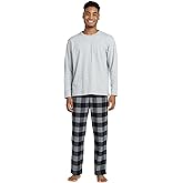 LAPASA Men's Pajama Set 100% Cotton Flannel Top Long Sleeve & Bottom Pants Plaid Sleepwear PJ Sleepwear Lounge Comfy M79/M95