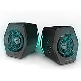 Edifier G2000 32W PC Gaming Computer Speakers for Laptop Mac Desktop Computer Woofer Speakers Bluetooth USB 3.5mm AUX Inputs RGB Lights Multimedia Speakers Black