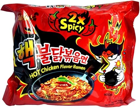 Amazon Com Samyang 2x Spicy Hot Chicken Flavor Ramen Korean Spicy Noodle 140g Each 5 Packs Toys Games