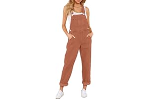 LookbookStore Women's Casual Stretch Denim Bib Overalls Pants Pocketed Jeans Jumpsuits