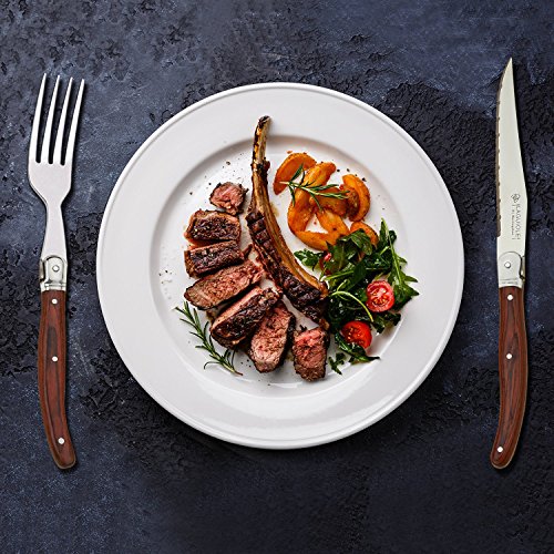 Hailingshan Steak Knives Set, Laguiole 6Piece [23CM / 9 Inches