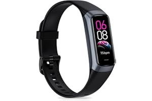 MOREMORE Fitness Tracker with 24/7Heart Rate, Blood Pressure, Sleep Tracking, Calorie, Activity Tracker with 1.1" AMOLED Color Screen, Waterproof Step Tracker for Android iPhones Women Men