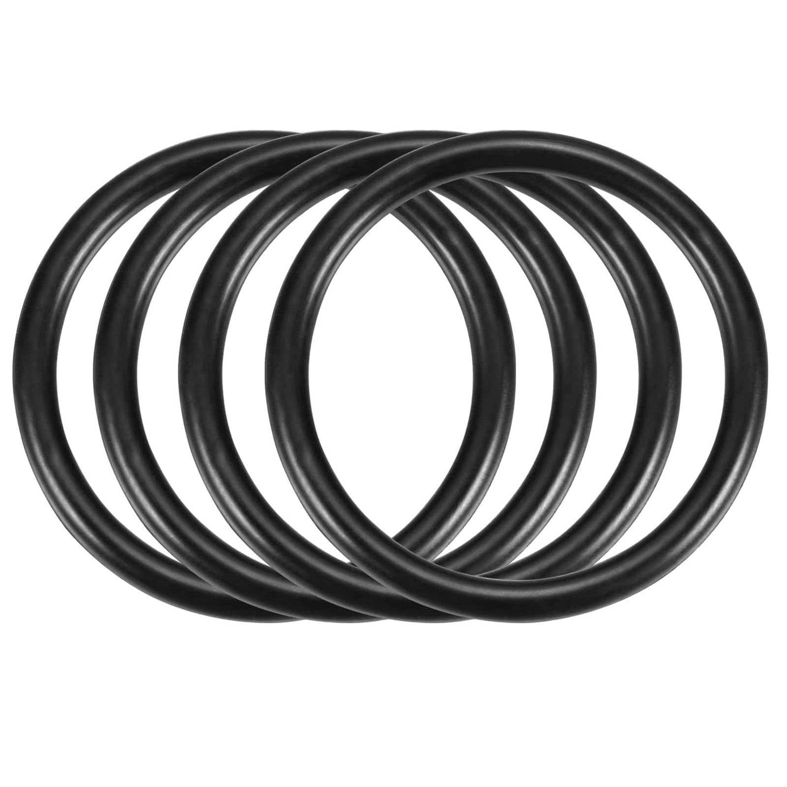 TOP-VIGOR 4Pcs Nitrile Rubber O-Rings, 32mm OD 25mm ID 3.5mm Width Metric Sealing Gasket, Rubber Washers O Rings Spacers for Faucet Plumbing Automotive Repair, Black
