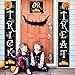 JOZON 3 Pieces Halloween Outdoor Decoration Trick or Treat Banner for Front Door Halloween Porch Sign Hanging Sign for Home Porch Halloween Decorations