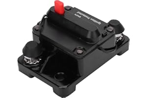 WALFRONT HT-601 Circuit Breaker, Copper Waterproof Automatic Reset Device, 80A for DC12-42V System (80A)