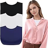 3 Pcs Cleavage Cover up for Low Neckline,Fake Collars for Women Modesty Panel Inserts for Low Cut Dresses Collar