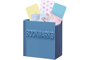 Honeydak 3D Printed Book Shaped Bookmark Holder Book Lover Gift Bookish Accessory Office Desk Supplies Funny Bookmark Accessories End of Year Gift for Teacher(Blue Gray)