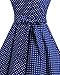 Bbonlinedress 1950's Bowknot Vintage Retro Polka Dot Rockabilly Swing Dress Blue White Dot M