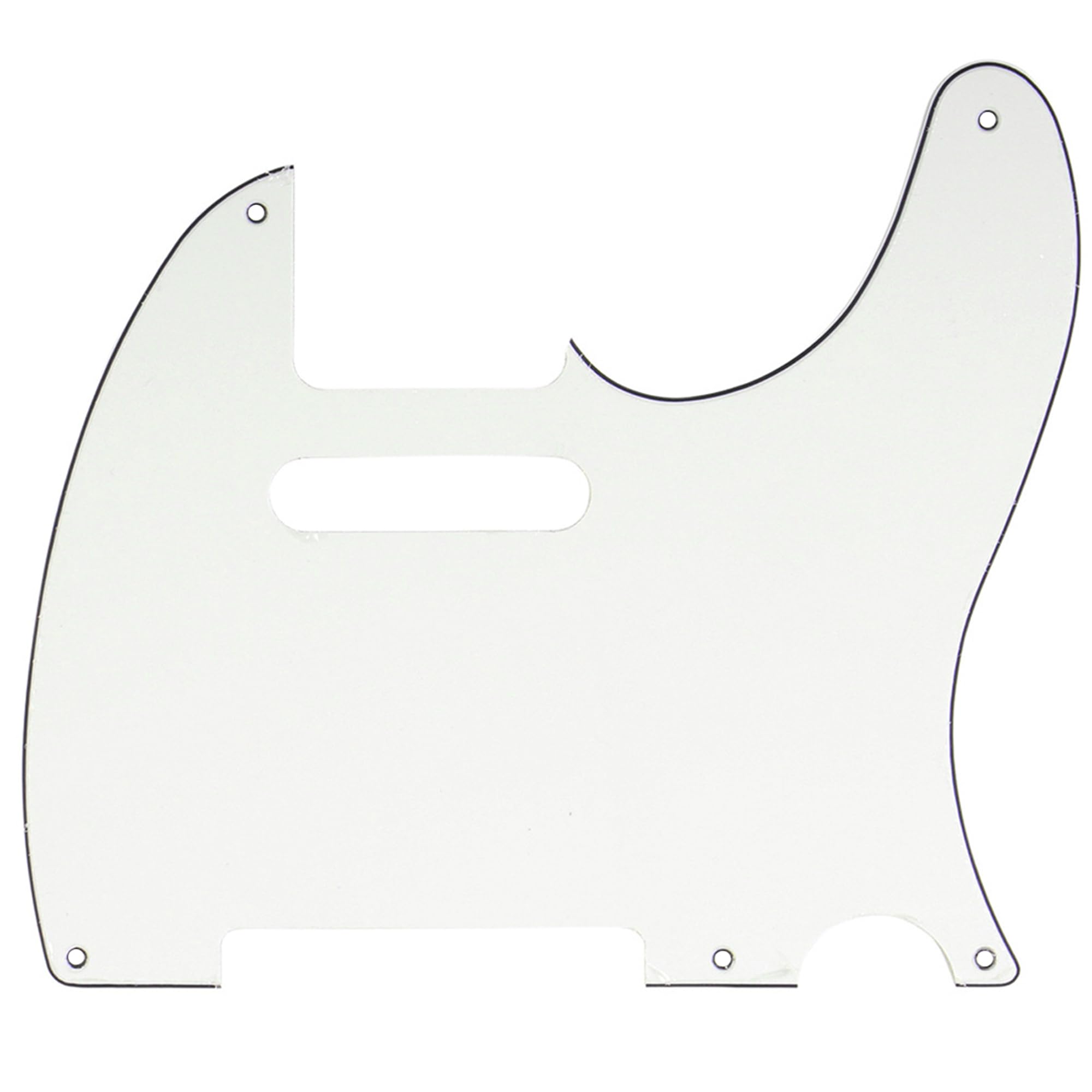 Musiclily 5 Hole Vintage Tele Pickguard for Fender American/Mexican Made Standard Telecaster Style Electric Guitar, 3Ply Parchment