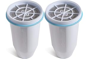 zeroliquid ZR-001, ZR-017, ZR-004 Replacement Water Filters for Pitchers and Dispensers, Advanced 6 Stage Filtration System for 0 TDS, Remove Lead, Chlorine, Fluoride, PFOA/PFOS (2 Pack)