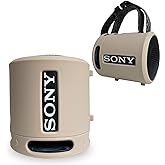 RAWECUD Silicone Cover Case for Sony SRS-XB13/XB100 Extra BASS Wireless Portable Compact Speaker, Protective Skin Sleeve Shell for Sony SRS-XB13 Speaker Accessories (Taupe)