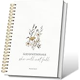 VONTP Christian Bible Journal for Women Notebook,God is Within Her She Will Not Fall Spiral Notebook Hardcover,College Ruled Notebook Journal for Writing,Christian Gifts for Women Friend Teens, 5.5x8.3