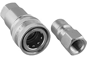 Ehlivhall Carbon Steel Hydraulic Quick Connect Coupler M16x1.5mm Female Thread Pipe Fitting Construction Equipment Connector for Forest Equipment Hydraulic Press Petroleum Steel Industry Application