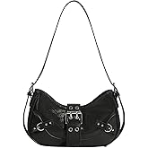 Floerns Women's Shoulder Bag Y2K Punk Clutch Mini Hobo Crossbody Handbag Vegan Leather Underarm Purse