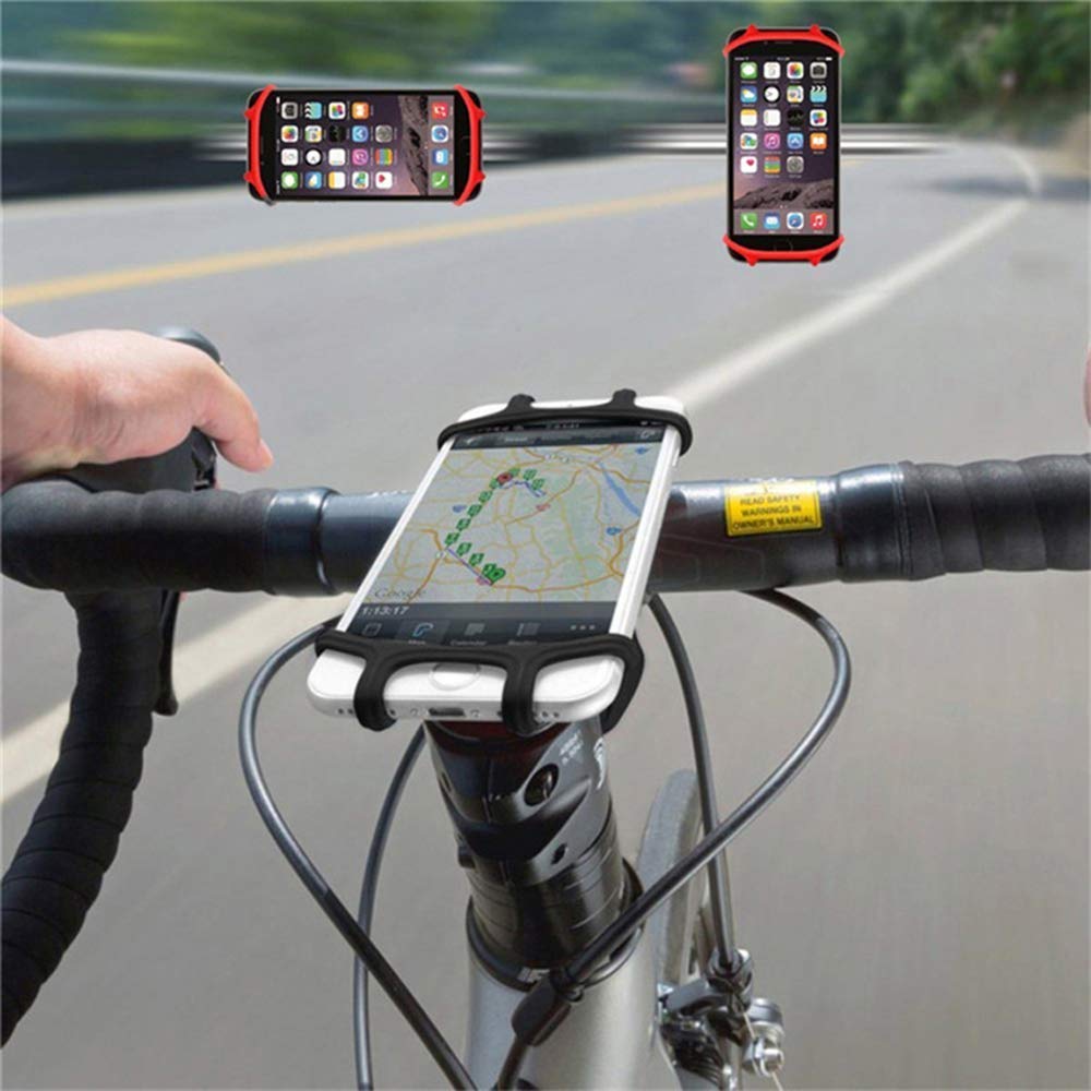 Likorlove Bike Phone Mount, Universal Bicycle Motorcycle Handlebars Cellphone Holder, 360° Rotation Cycling Cradle Clamp, Bike Accessories for iPhone, Samsung, GPS.