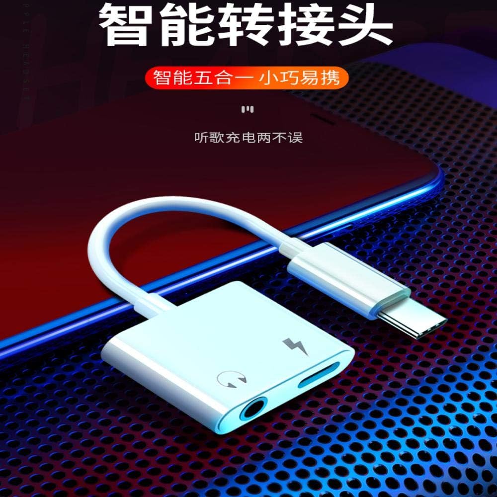 Auriculares Tipo-C Cable Adaptador 2 En 1 Convertidor De Teléfono Móvil Convertidor Usb Adaptador De Carga Adaptador De Gloria Carga