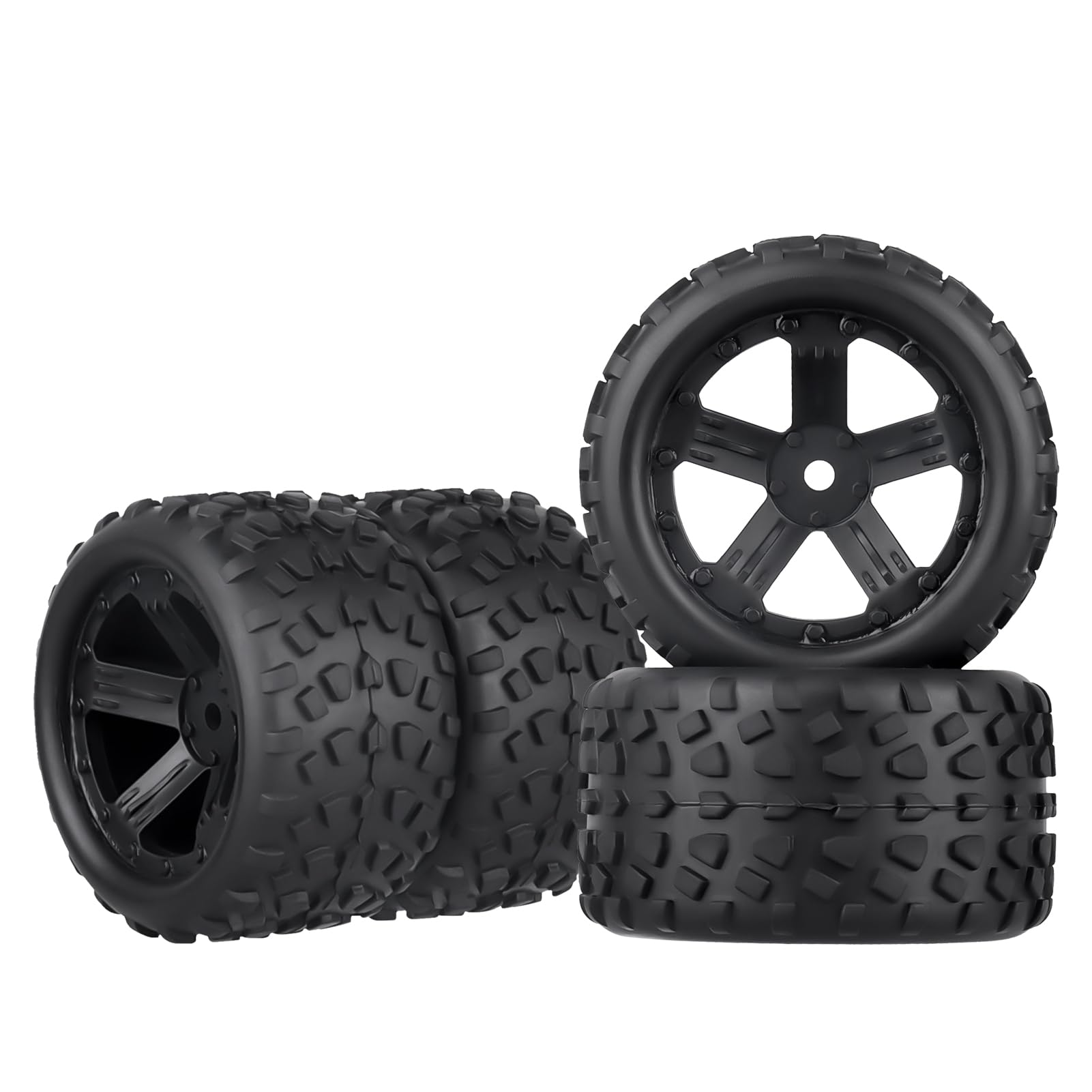 Photo 1 of Crazyhobby Preglued RC Truck Wheels and Tires 12mm Hex for 1/18 Traxxas Latrax Teton 4WD Monster Trucks Car