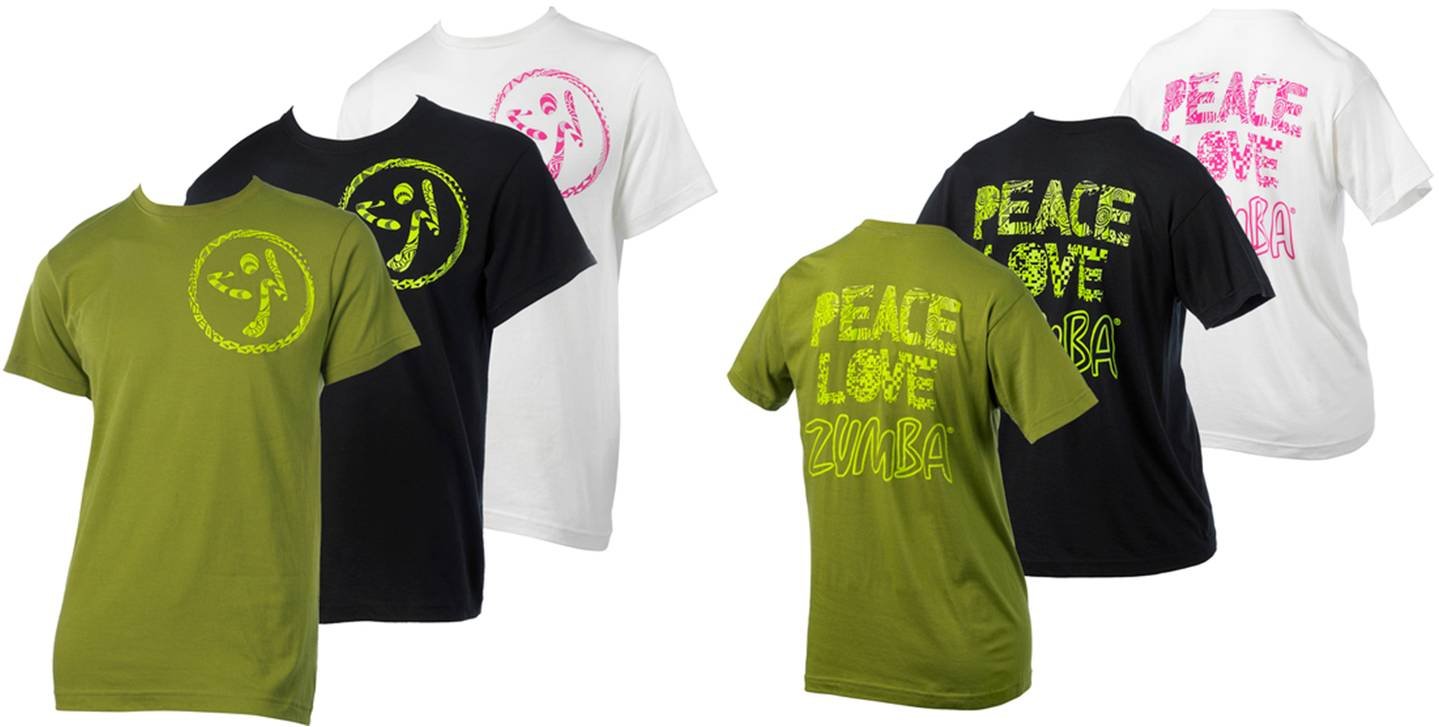 (Green): Zumba Clothing Peace Amazon.com: Love T-shirt