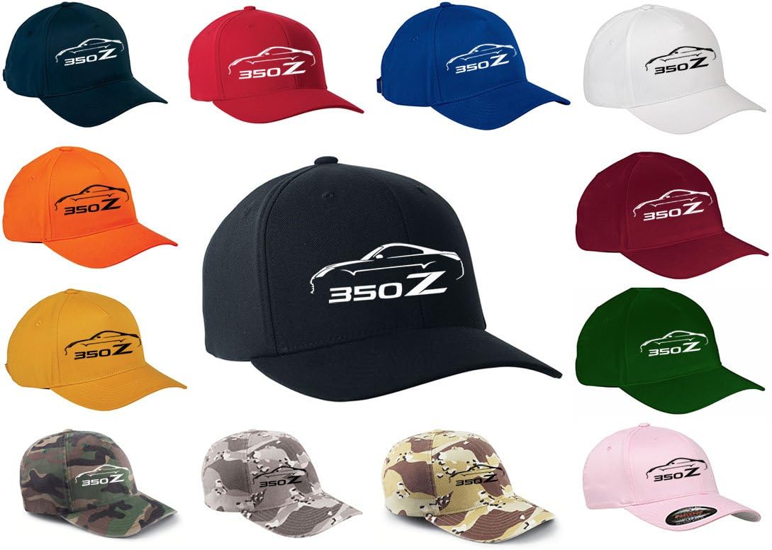 Nissan 350Z Coupe Sports Car Classic Outline Design Flexfit hat Cap