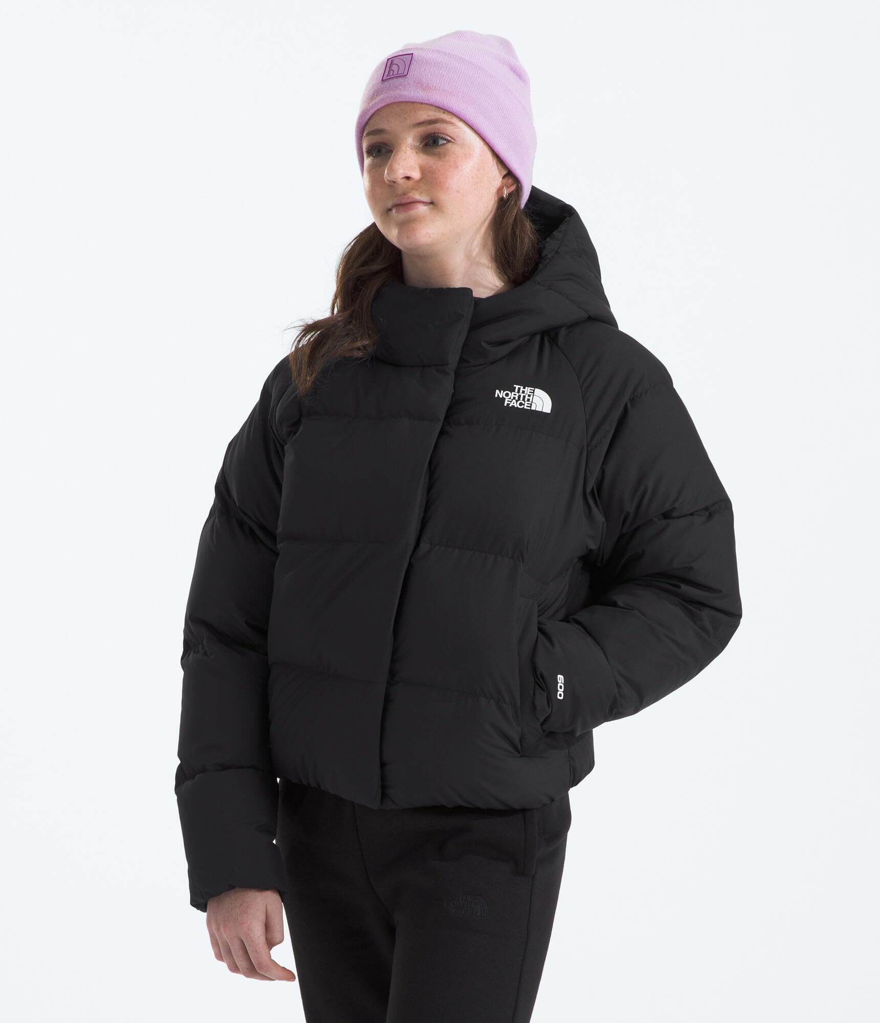 The North Face Girls' North Down Hooded Jacket | Water Repellent, 600 Fill Recycled Waterfowl Down, & Insulated Hood