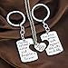 3PCs/Set Father Mother Girl I Love U Charm Pendant Keyring Keychain Jewelry Gifts for Daughter Daddy Mom (2PCs Keyring & 1PC Necklace)
