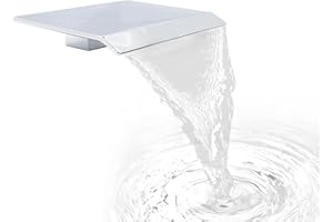 Drettyer Wall Mount Tub Spout,Soild Brass Waterfall Bath Bathtub Faucet for Bathroom (Square, Chrome)