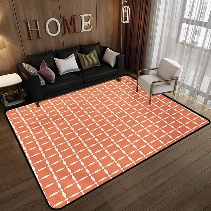 Alfombra de piso para habitación, diseño artístico moderno de azulejos