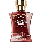 H HABIBI Royal Saffron Oud Arabian Perfume for Women – 2.5 oz (75ML) Long Lasting Women's Fragrance, Warm Woody Scent with Jasmine, Patchouli, Sandalwood & Amber Notes
