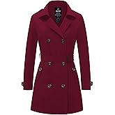 wantdo Women's Waterproof Trench Coat Classic Lapel Outerwear Coat with Belt