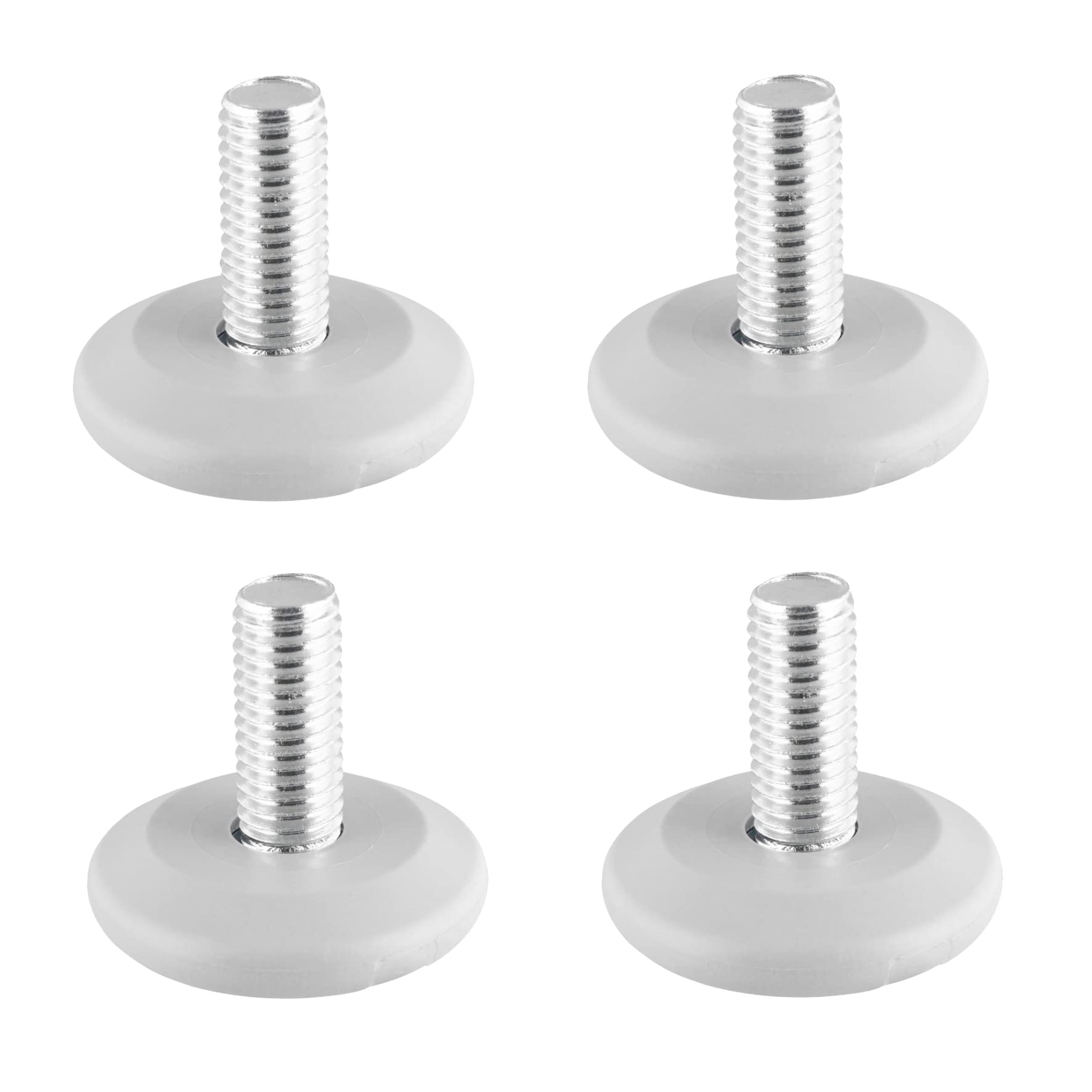 Wagner 15424004 Set of 4 Adjustable Foot/Levelling Foot Rigid Diameter 37 mm Grey M10 x 25 mm Furniture Gliders Plastic Black Diameter 30 mm Included Made in Germany