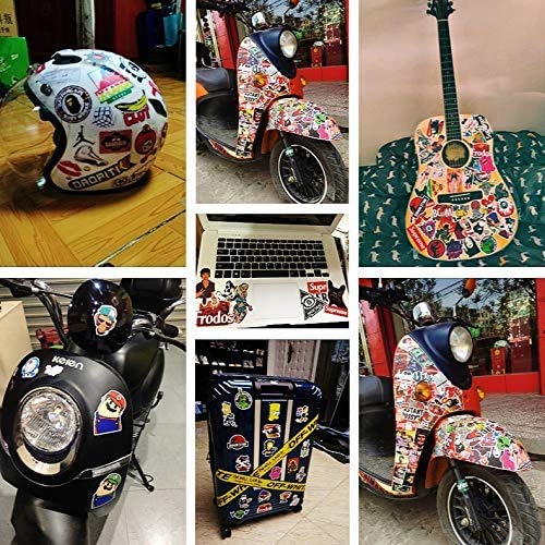 200 PCS Cool Waterproof Laptop Stickers, Vinyl Graffiti Aesthetic Stickers Decals for Water Bottle, Skateboard, Luggage, Guitar, Bike, Bumper, Motorcycle