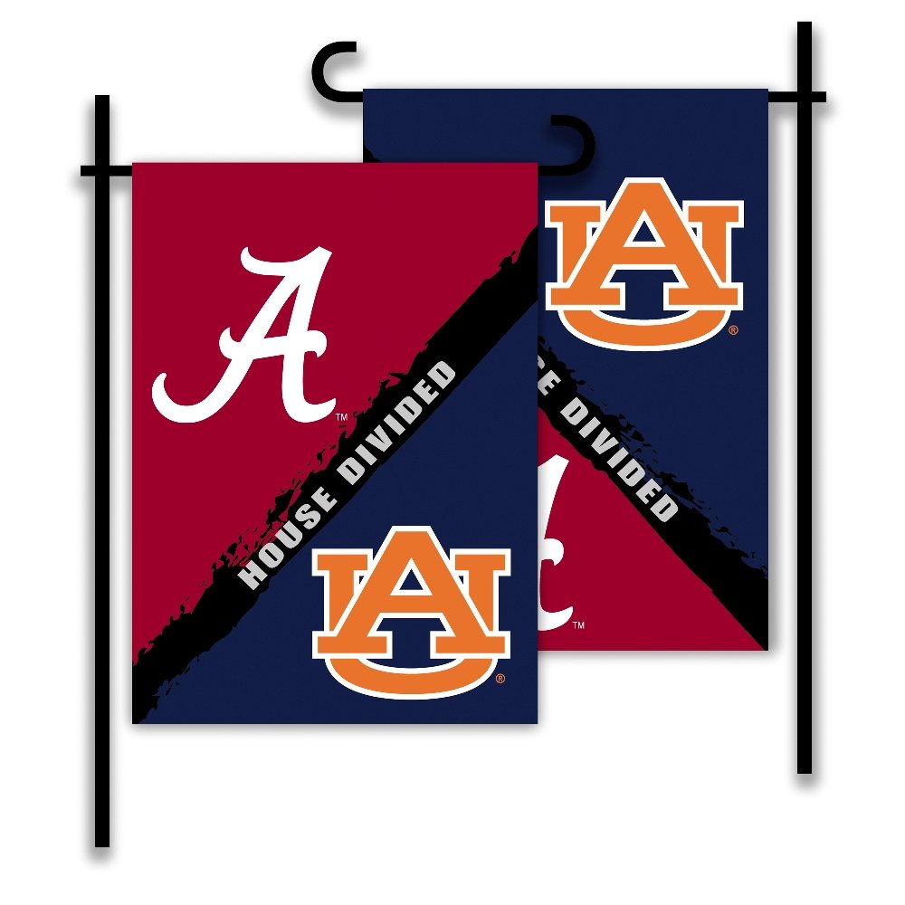 NCAA AlabamaAuburn 2Sided Garden FlagRivalry House