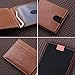MINICAT Leather Oxford Series Front Pocket Slim Wallets For Men With FRID Blocking(Black-Tan)
