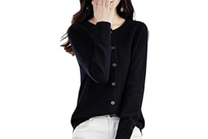 Cashmere Button Front Long Sleeve Cardi, Cashmere Cardigans for Women,Soft Warm Knit Elastic Cashmeres Sweater