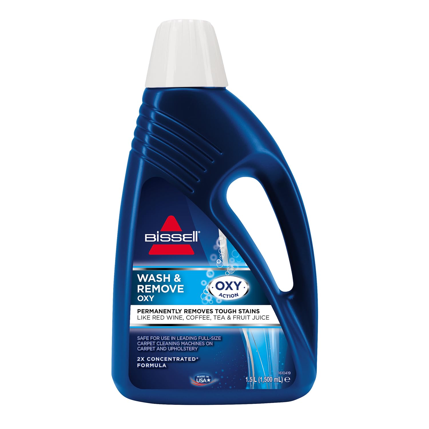 BISSELL Wash & Remove Deep Clean + Oxy, For Upright Carpet Cleaners, Permanent Stain Removal, 1.5L, Carpet Cleaning Solution, 1265E