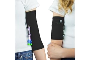Mighty Well PICCPerfect PICC Line Cover: Soft Touch Double Layer PICC Line Arm Cover | Solid Black, Large