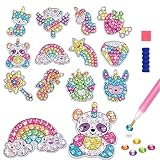 AukCherie 12PCS 5D DIY Diamant Peinture Kits d'Autocollants pour Enfants et Adul