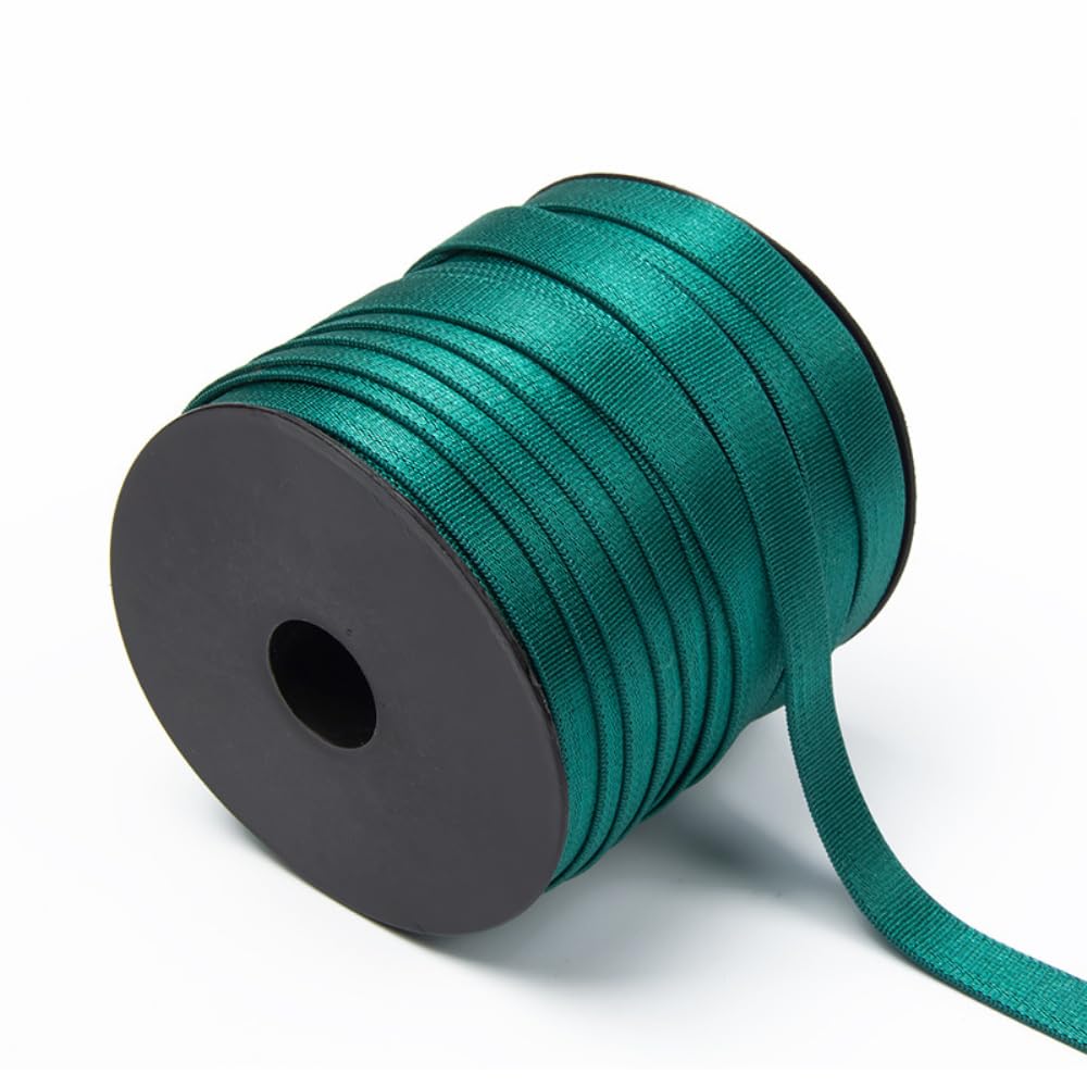 Wambere 10 m 8 mm Wide Elastic Band, Elastic Band for Sewing, Elastic Band for Sewing, Elastic Band for DIY Crafts, Underwear, Bra Straps, Clothing Belt, Dark Green