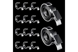 12 PCS Chris.W Acrylic Belt Display Stand for Men and Women, Clear Storage Holder Box Container for Closet Drawer, Tie, Bow T