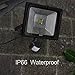 CLY 50W Motion Sensor Flood Lights Outdoor Security Floodlight Waterproof IP66 Cool White 6000K 4500 Lumens PIR Flood Lights (Without Plug)