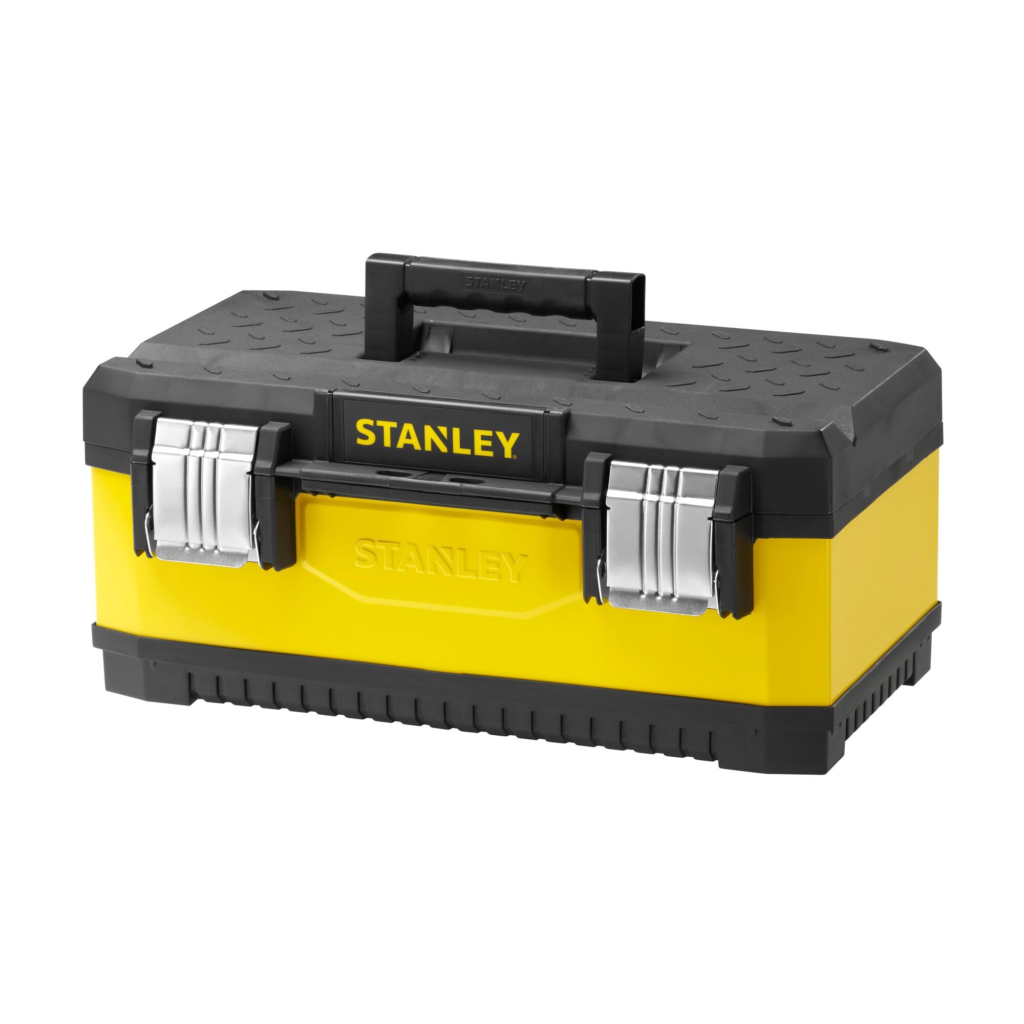 STANLEY Toolbox with Heavy Duty Metal Latch, Portable Tote Tray for Tools and Small Parts, 20 inch, 1-95-612