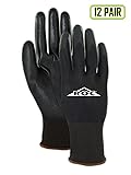 MAGID Polyurethane Coated Gloves, Polyester Lined